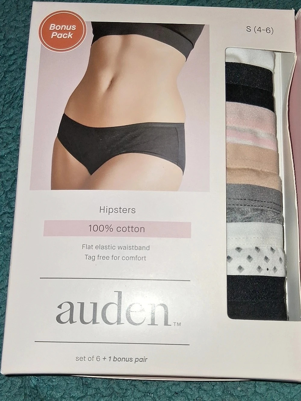 Audеn Hipsters and Bikinis Cotton Panties Size Small NWT 2 Pack
